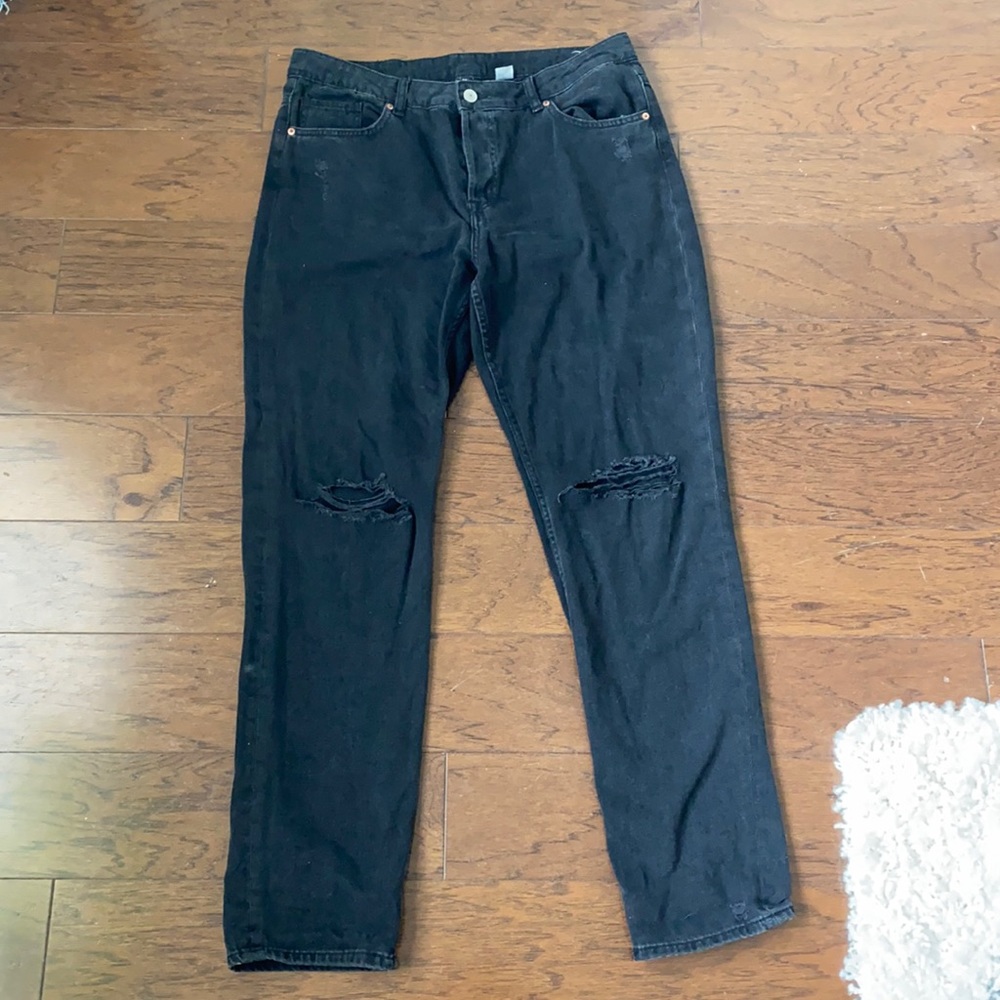 Straight leg black jeans